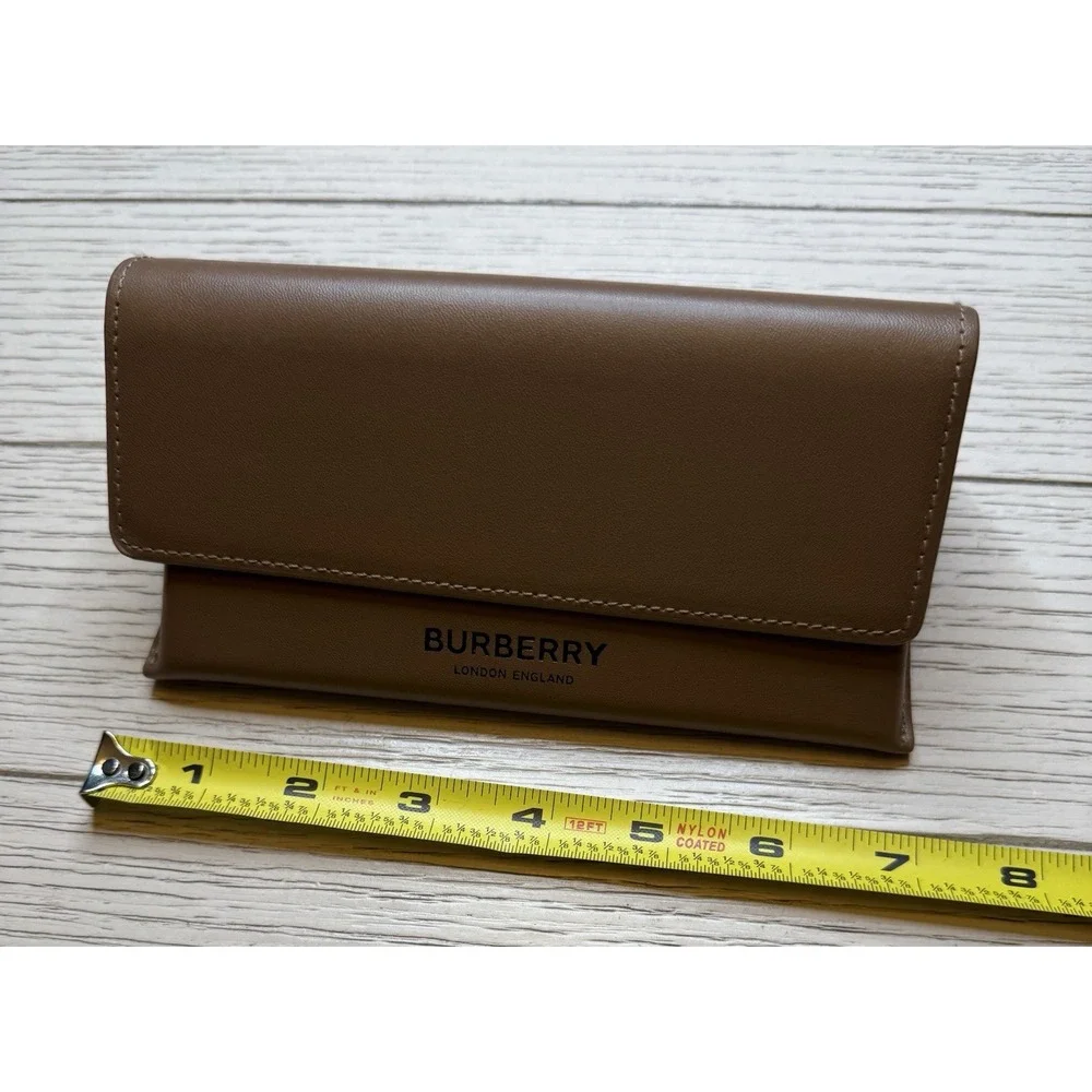 Burberry Camel Brown Leather Eyeglasses Sunglasses *Case Only* W/ New Microfiber